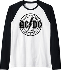 AC\/DC - Rock & Roll Raglan Baseball Tee