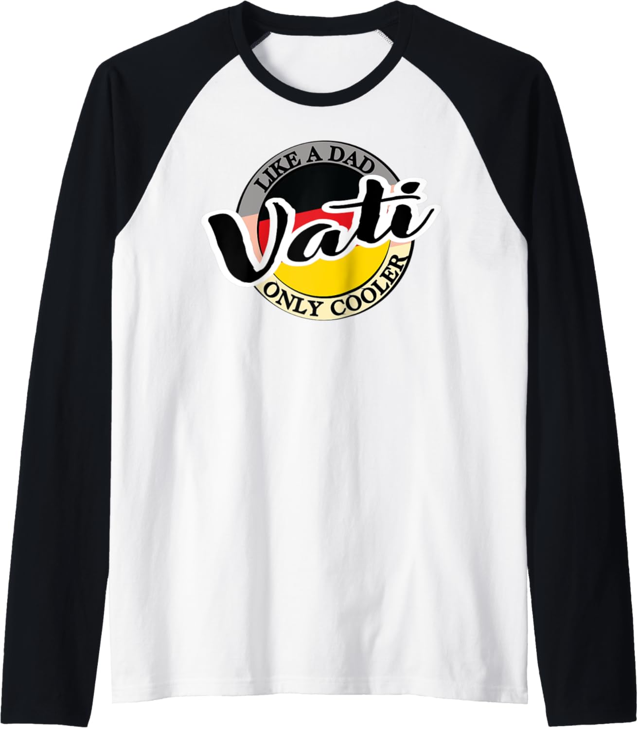Mens Vati Dad in German Germany Raglan Baseball Tee