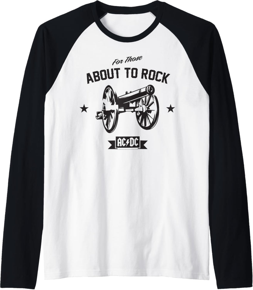 AC\/DC - For Those About To Rock Cannon Raglan Baseball Tee