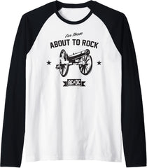 AC\/DC - For Those About To Rock Cannon Raglan Baseball Tee