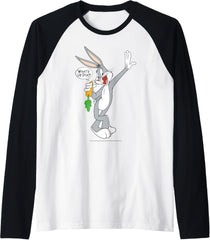 Looney Tunes Bugs Bunny What's Up Doc Portrait Raglan Baseball Tee
