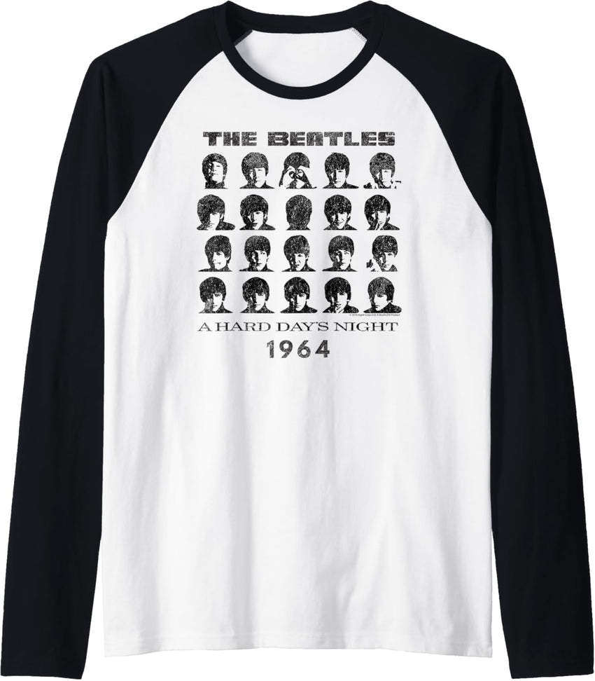 The Beatles - A Hard Days Night Raglan Baseball Tee