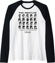The Beatles - A Hard Days Night Raglan Baseball Tee