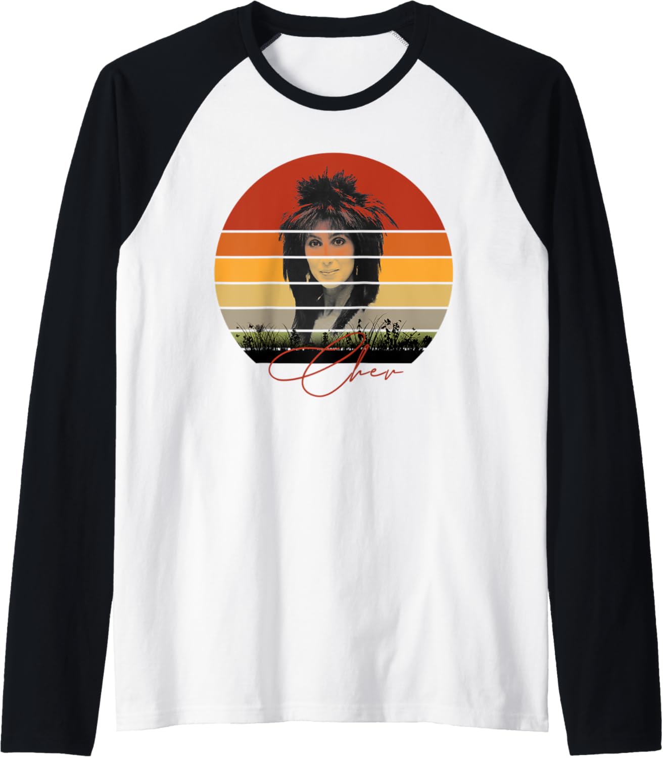 2022 Solid Retro Color Sunset Vintage-Chers Music Men Women Raglan Baseball Tee