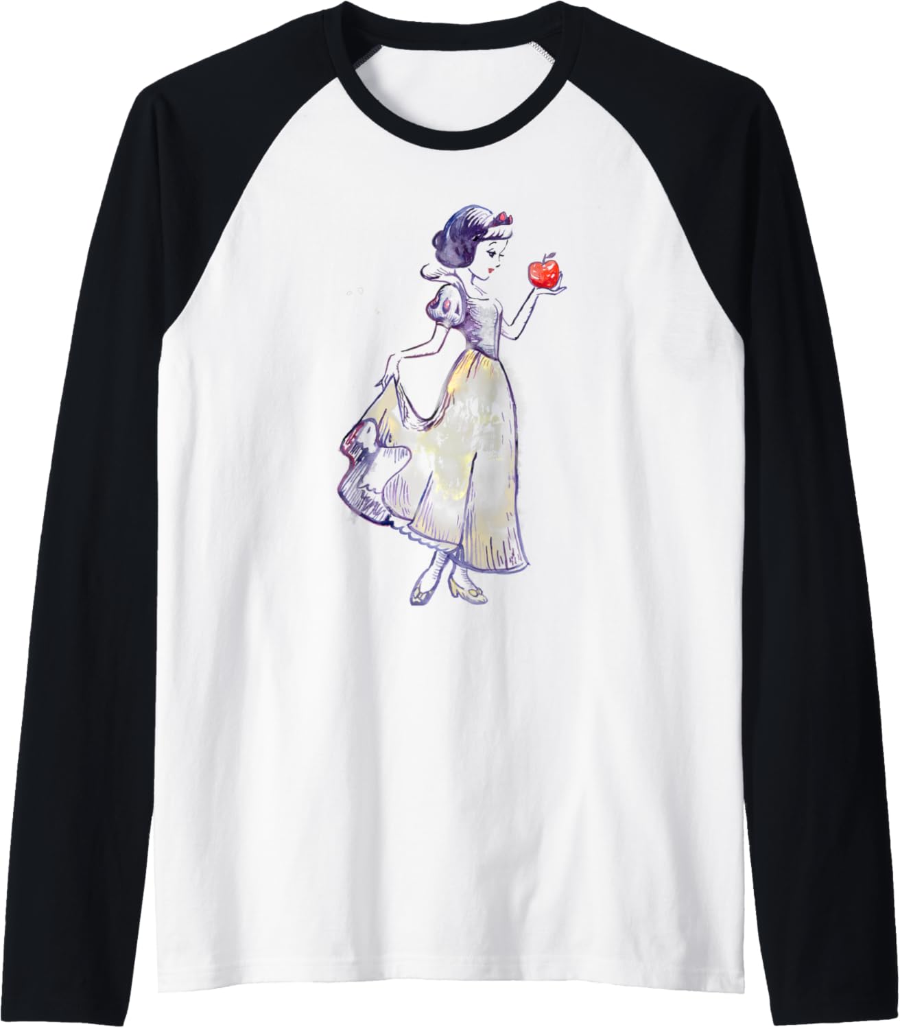 Disney Snow White Apple Sketch Raglan Baseball Tee