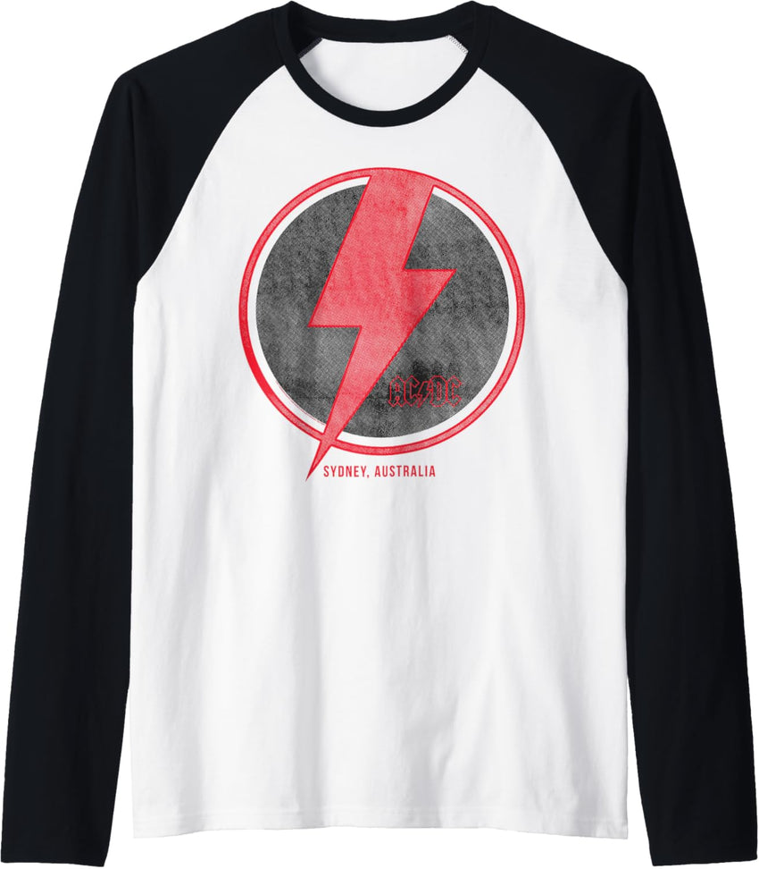 AC\/DC - Lightning Bolt Raglan Baseball Tee