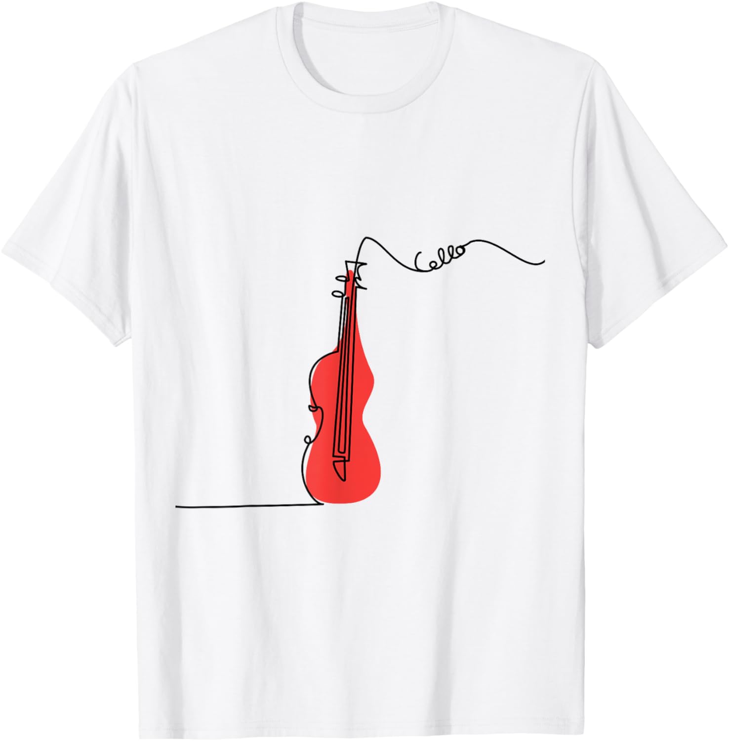 Cellist Music Orchestra Design One-Line Cello