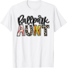 Baseball And Softball Aunt Ballpark Girl Boy Leopard Nephew