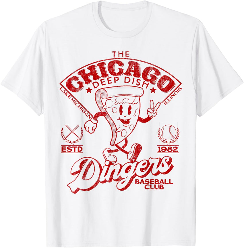 Chicago Deep Dish Dingers Minor League Retro Baseball Red