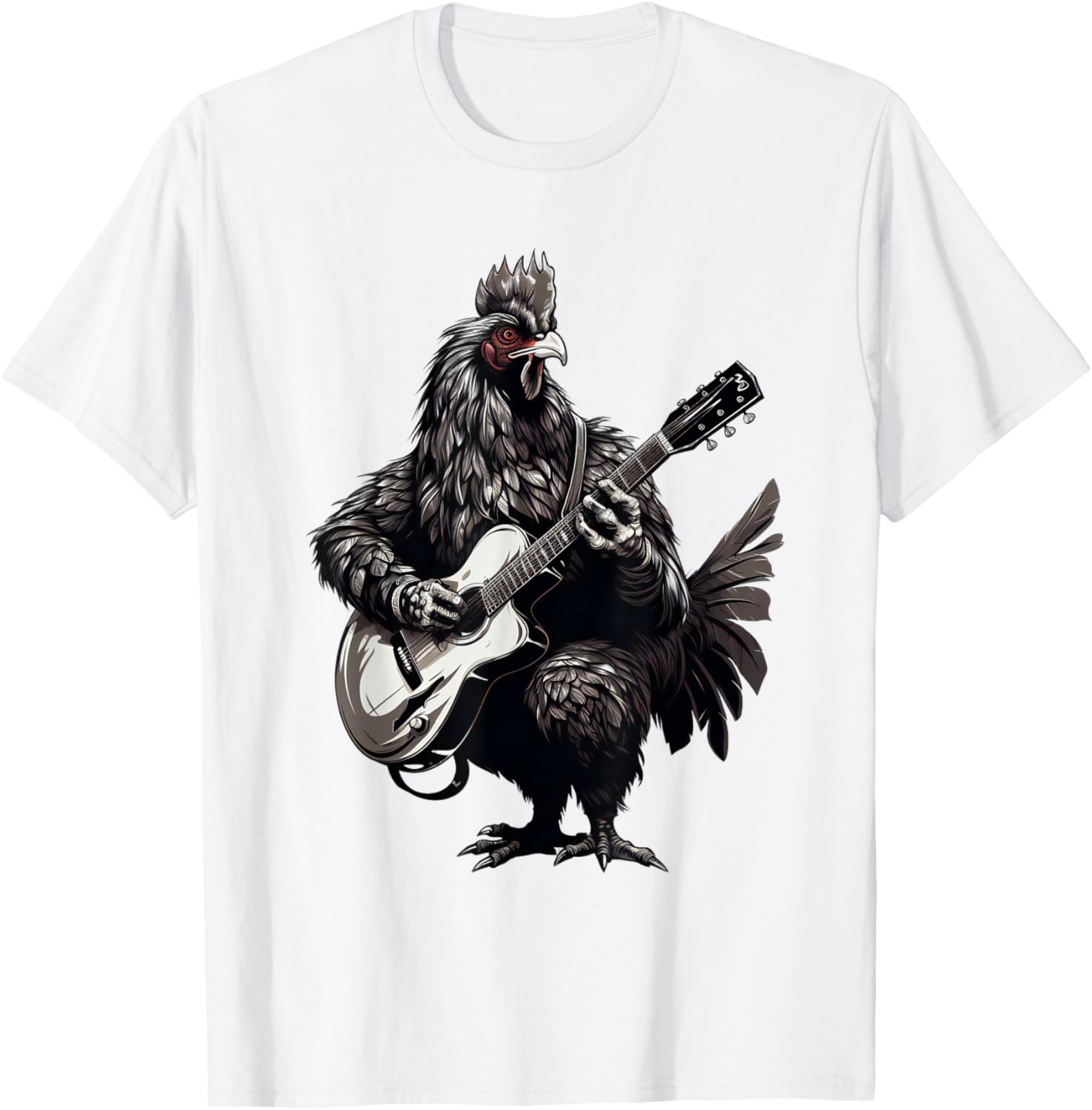 Chicken playing guitar I chicken music