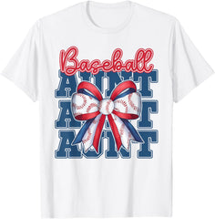 Baseball Aunt Coquette Bow Sport Auntie Day Game