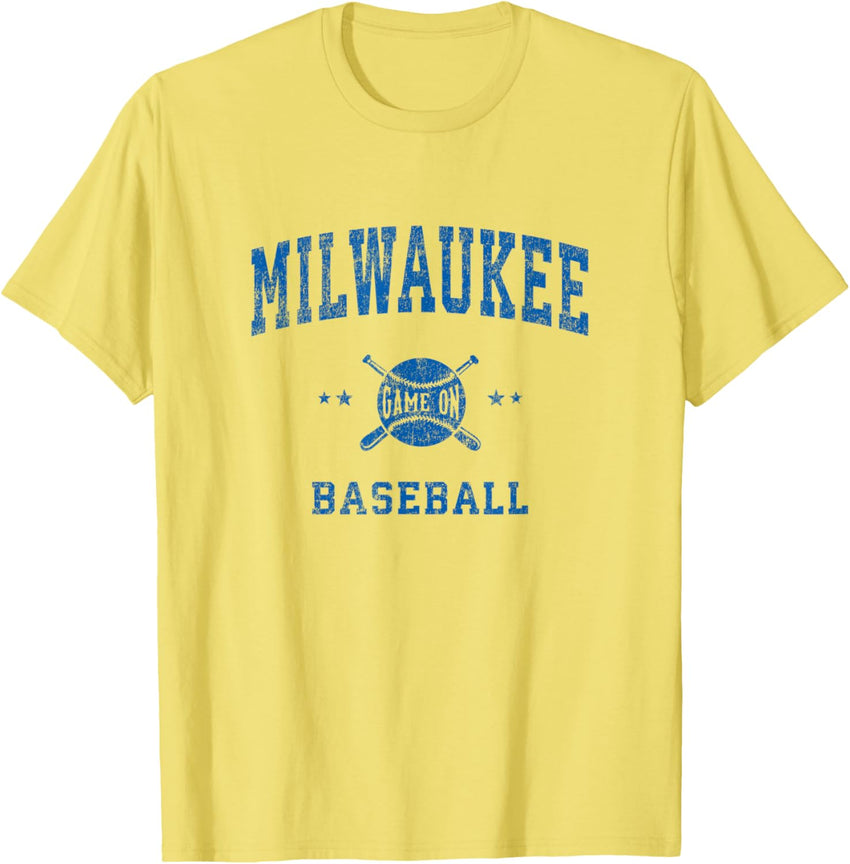 Milwaukee Vintage Baseball Throwback Retro Design