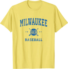 Milwaukee Vintage Baseball Throwback Retro Design