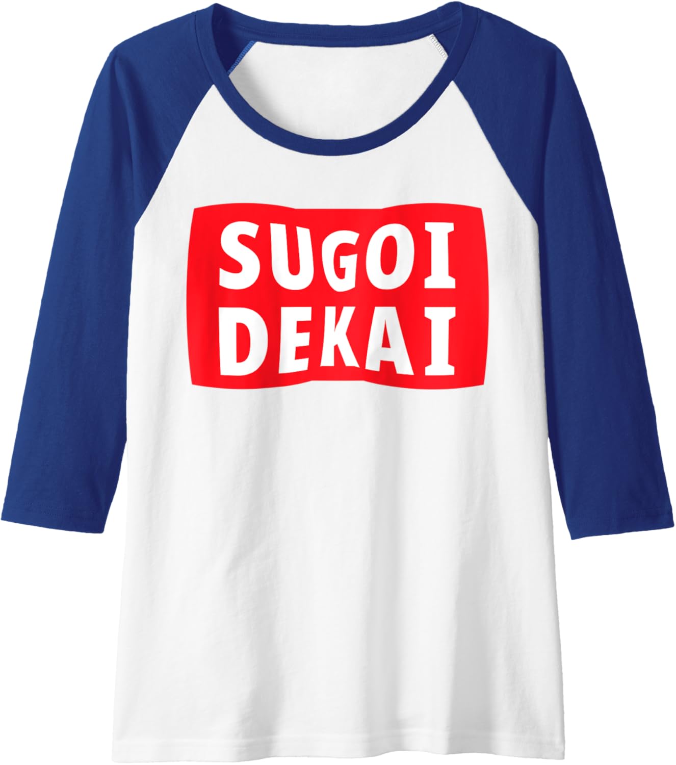 Womens Sugoi Dekai Anime Cosplay w\/ Mass Curve Raglan Baseball Tee