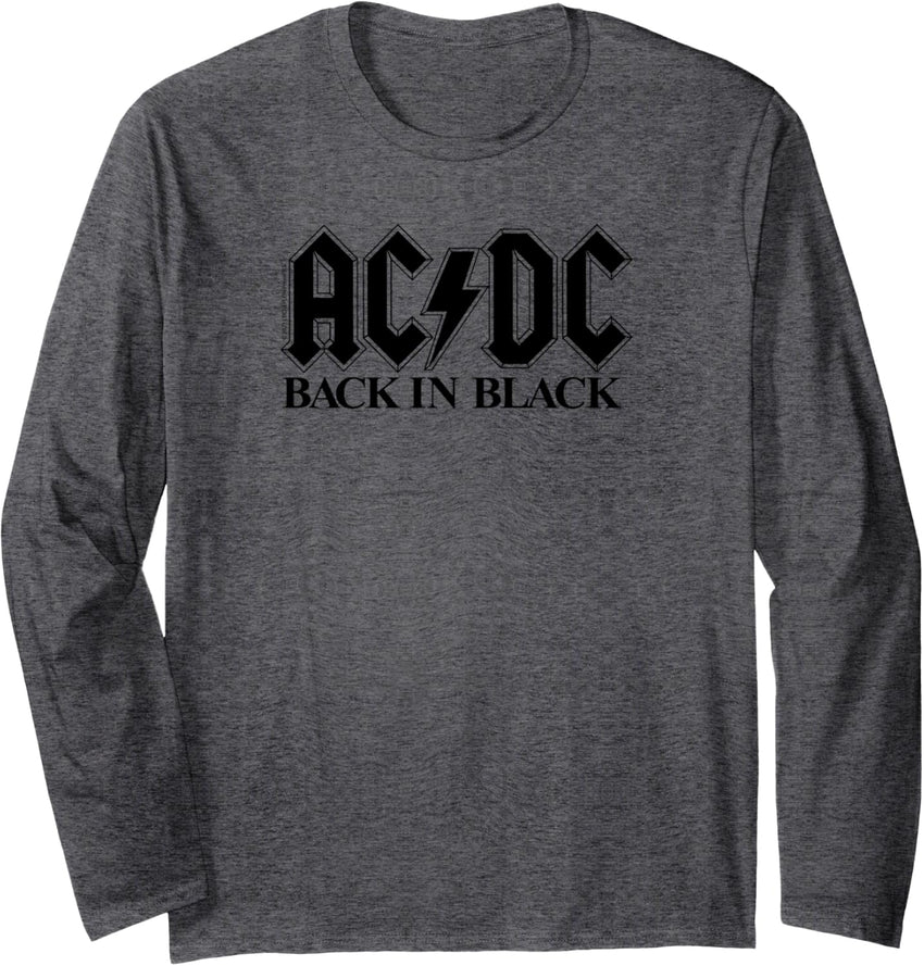 AC\/DC Rock Music Band Back In Black Logo Long Sleeve