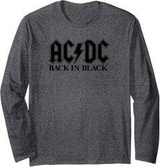 AC\/DC Rock Music Band Back In Black Logo Long Sleeve