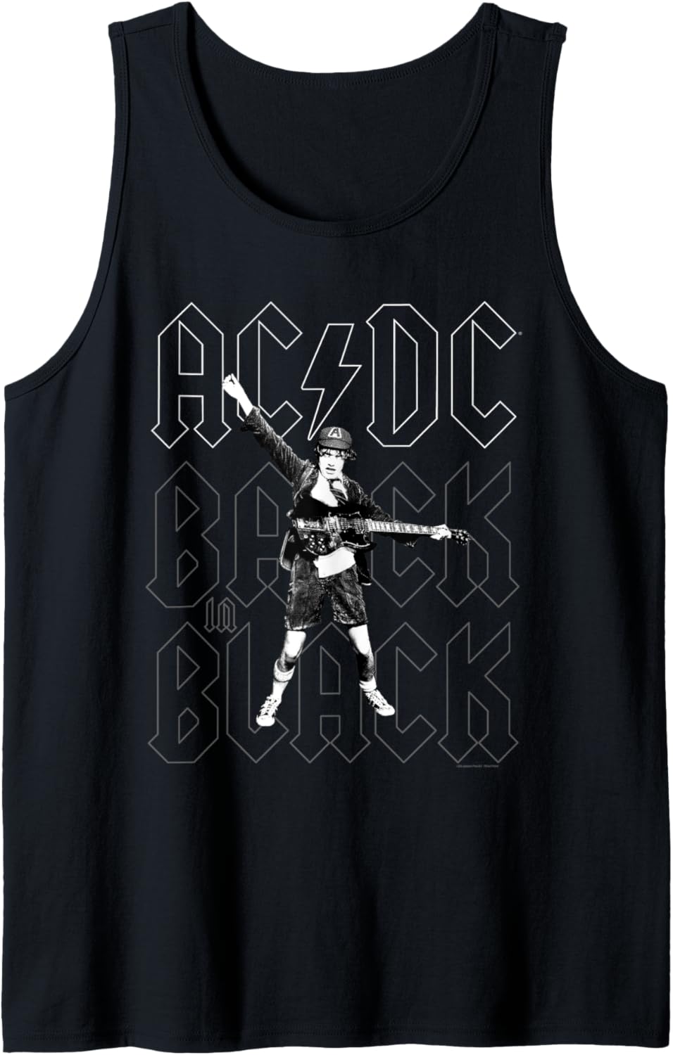 AC\/DC Back in Black Angus Young Photo by Michael Putland Tank Top
