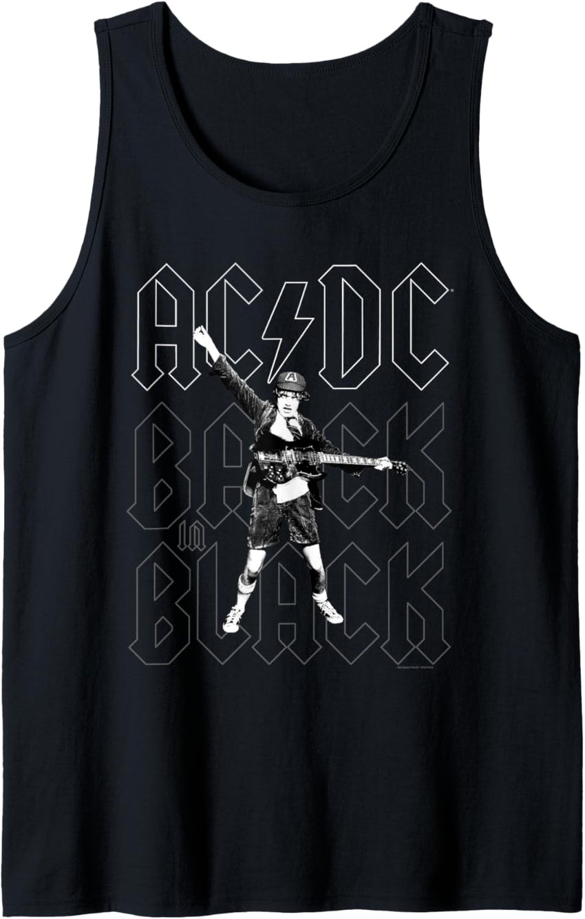 AC\/DC Back in Black Angus Young Photo by Michael Putland Tank Top