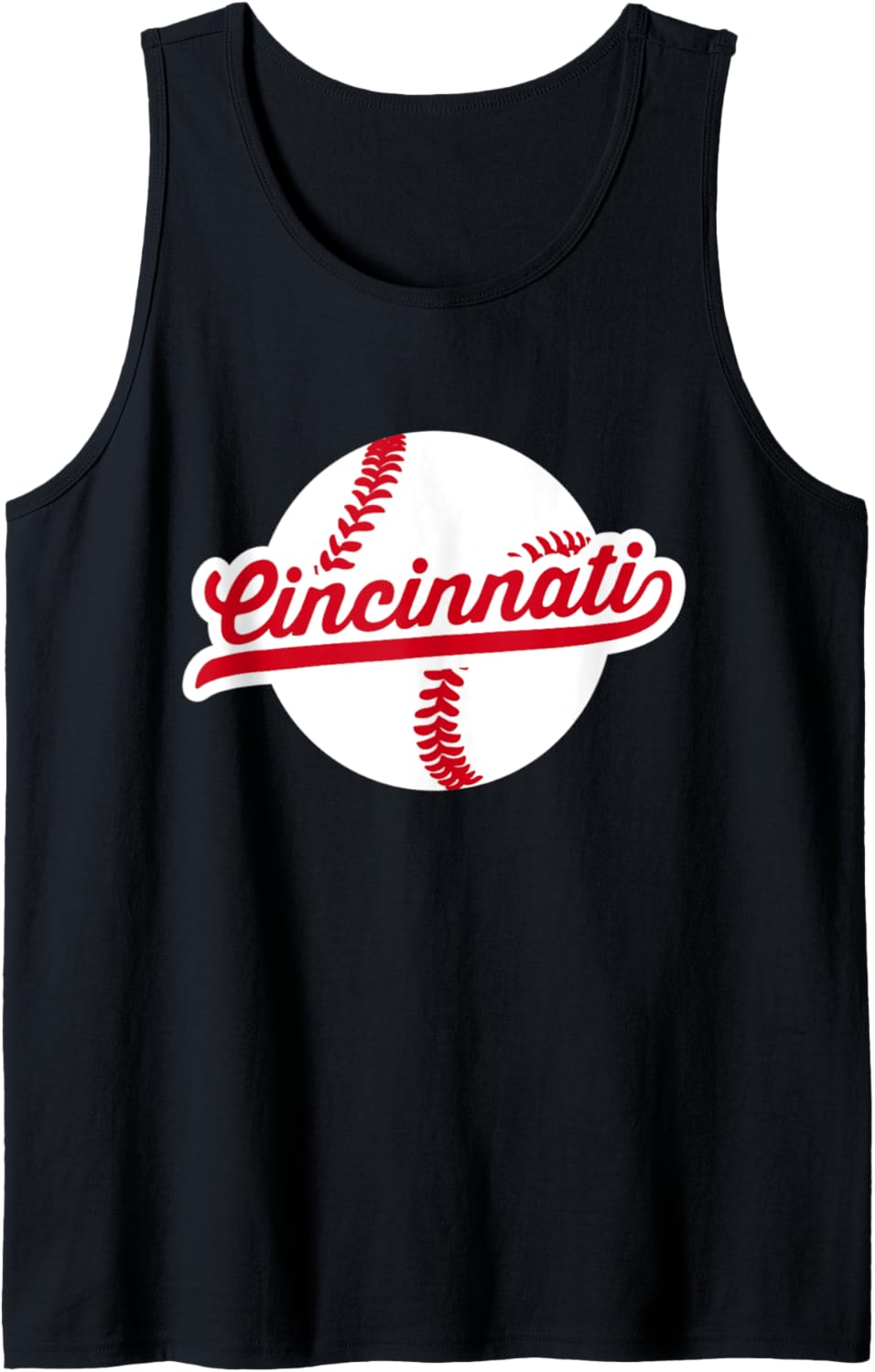 Cincinnati Baseball Vintage Ohio Pride Love City Red Tank Top