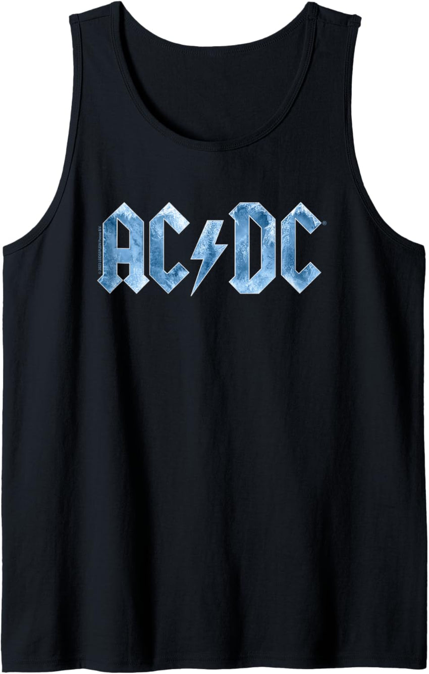 AC\/DC Rock Music Band Blue Ice Logo Tank Top