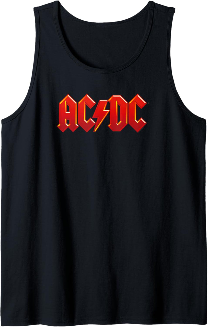 AC\/DC Rock Music Band Dark Red Logo Tank Top