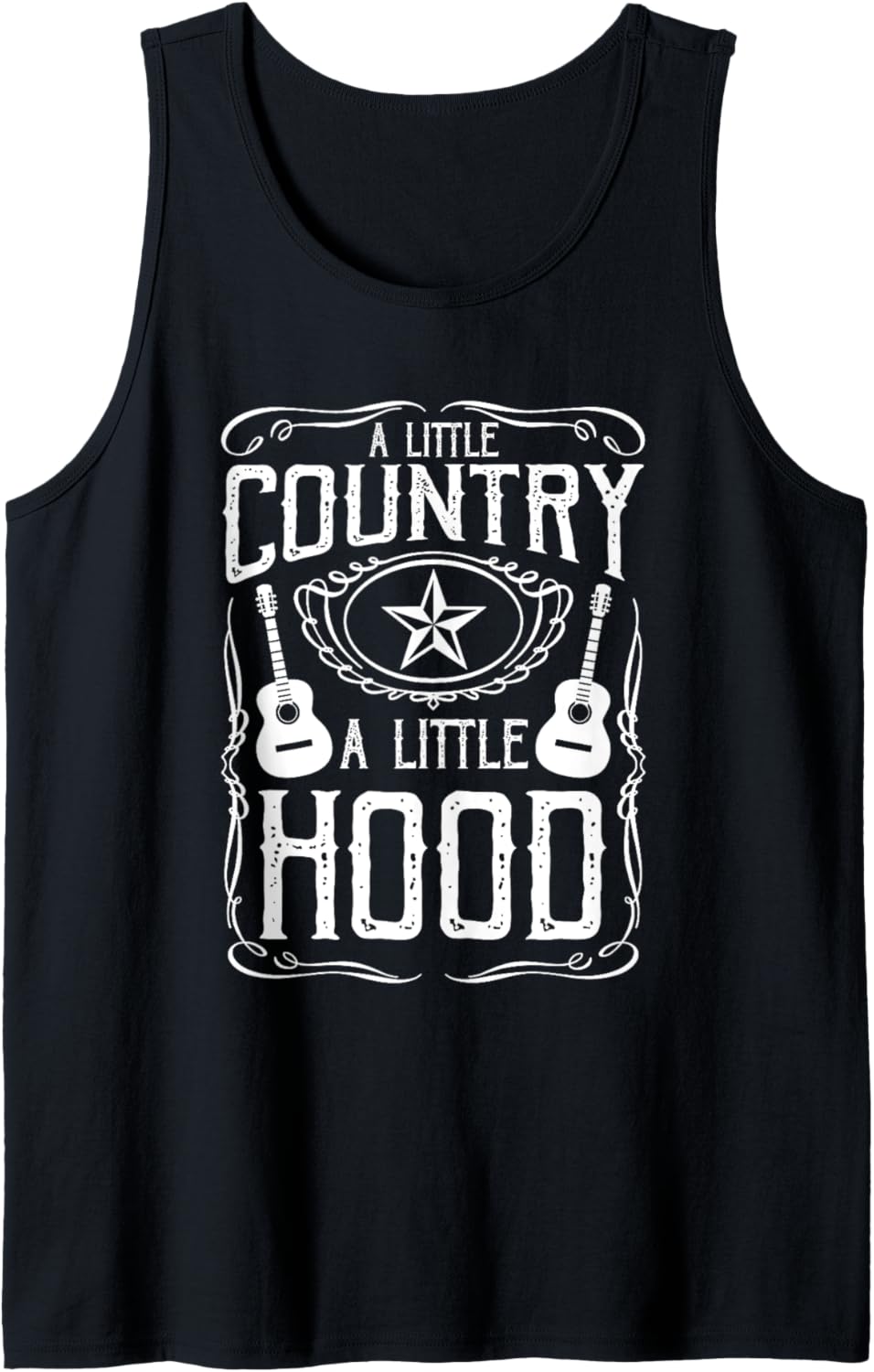 A Little Country A Little Hood Country Rap Hip Hop Music Tank Top
