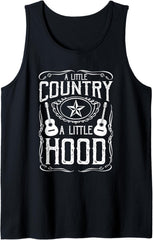A Little Country A Little Hood Country Rap Hip Hop Music Tank Top