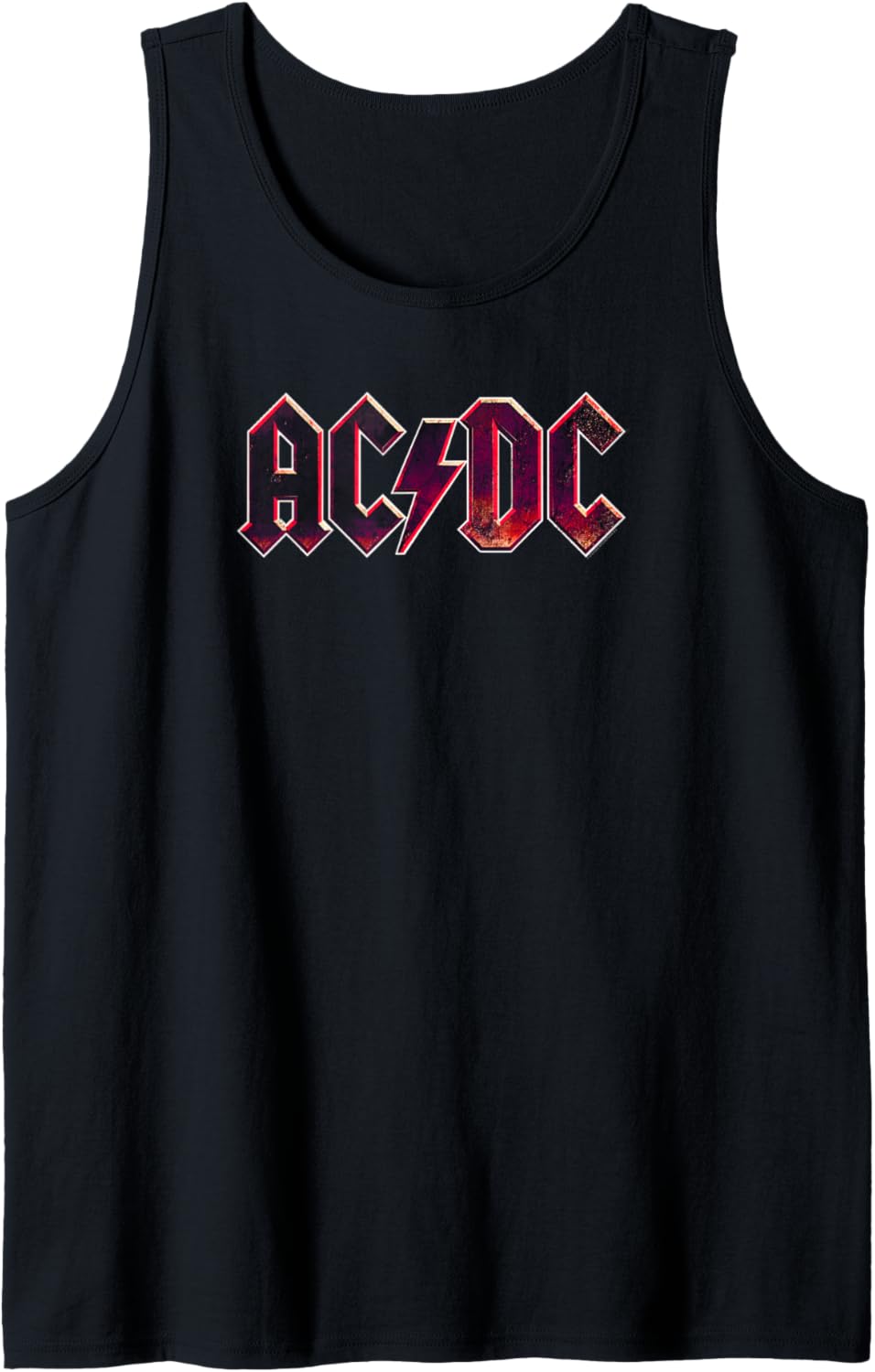 AC\/DC Rock Music Band Raw Distressed Logo Tank Top