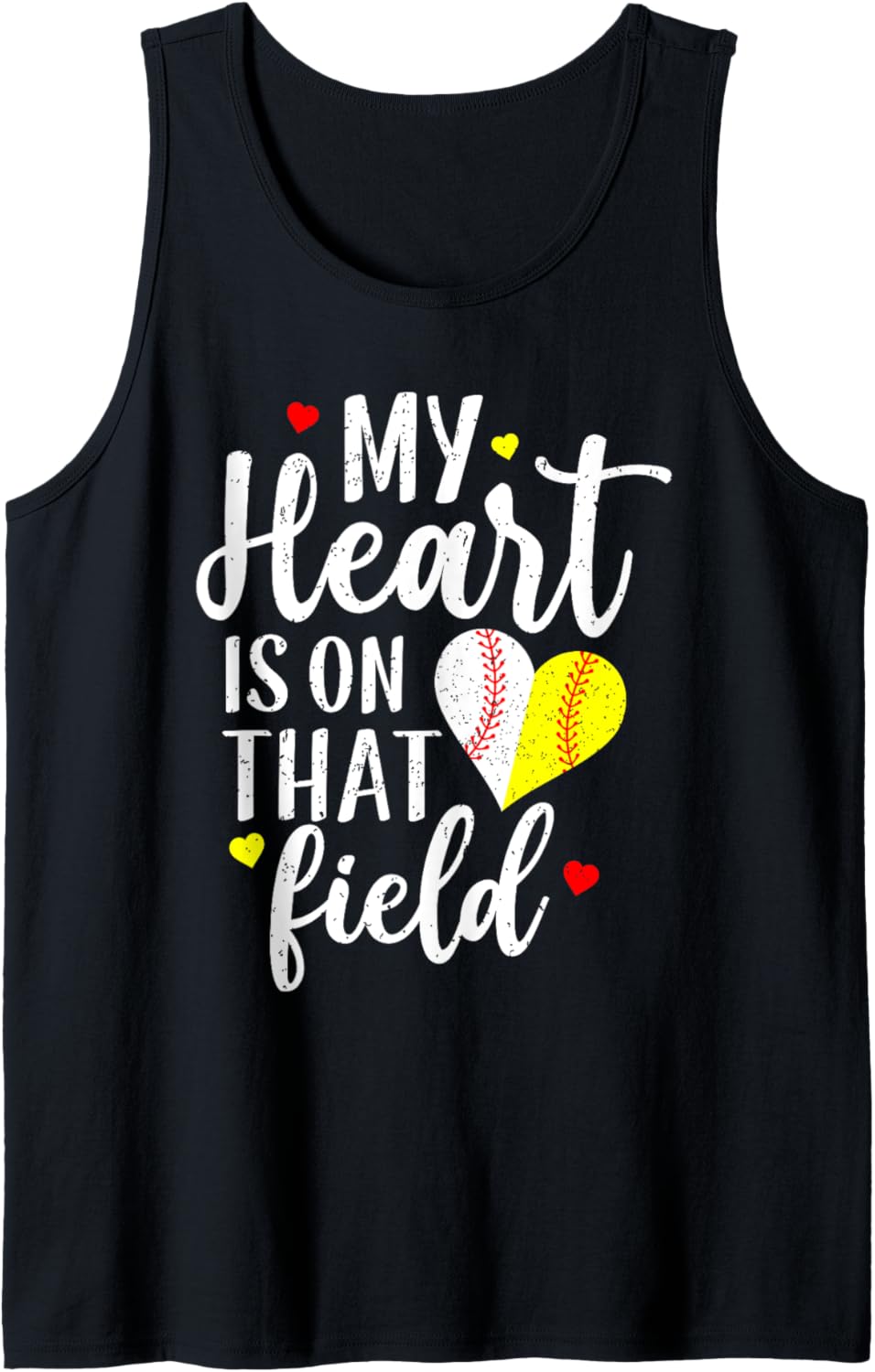 My Heart is on That Field Baseball Softball Mom Mothers Day Tank Top