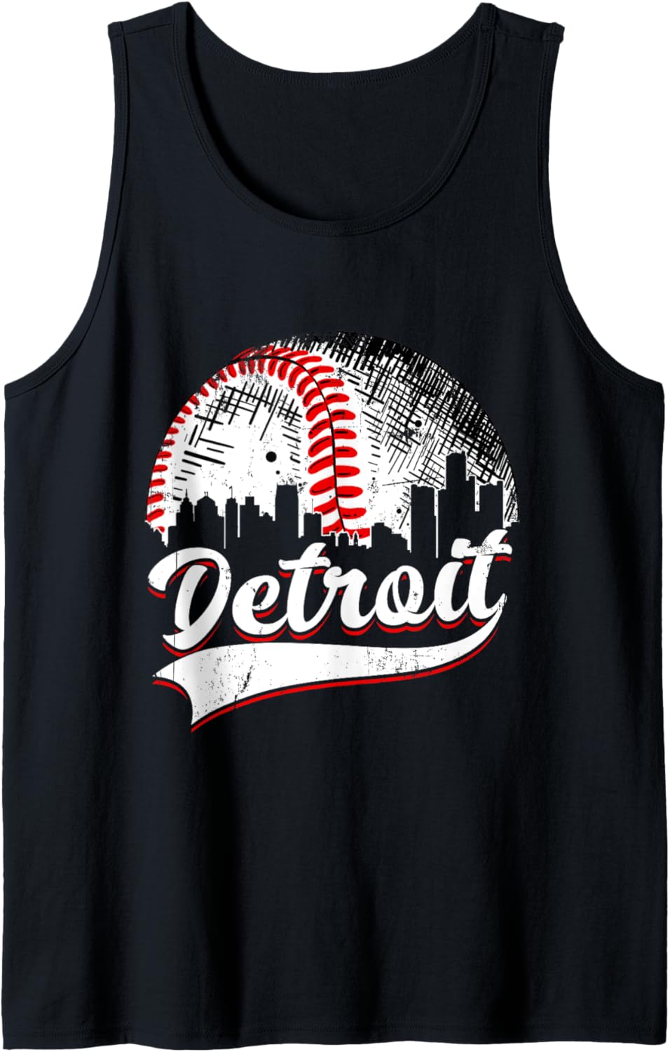 Vintage Detroit Baseball Lover Men Women Game Day Tank Top