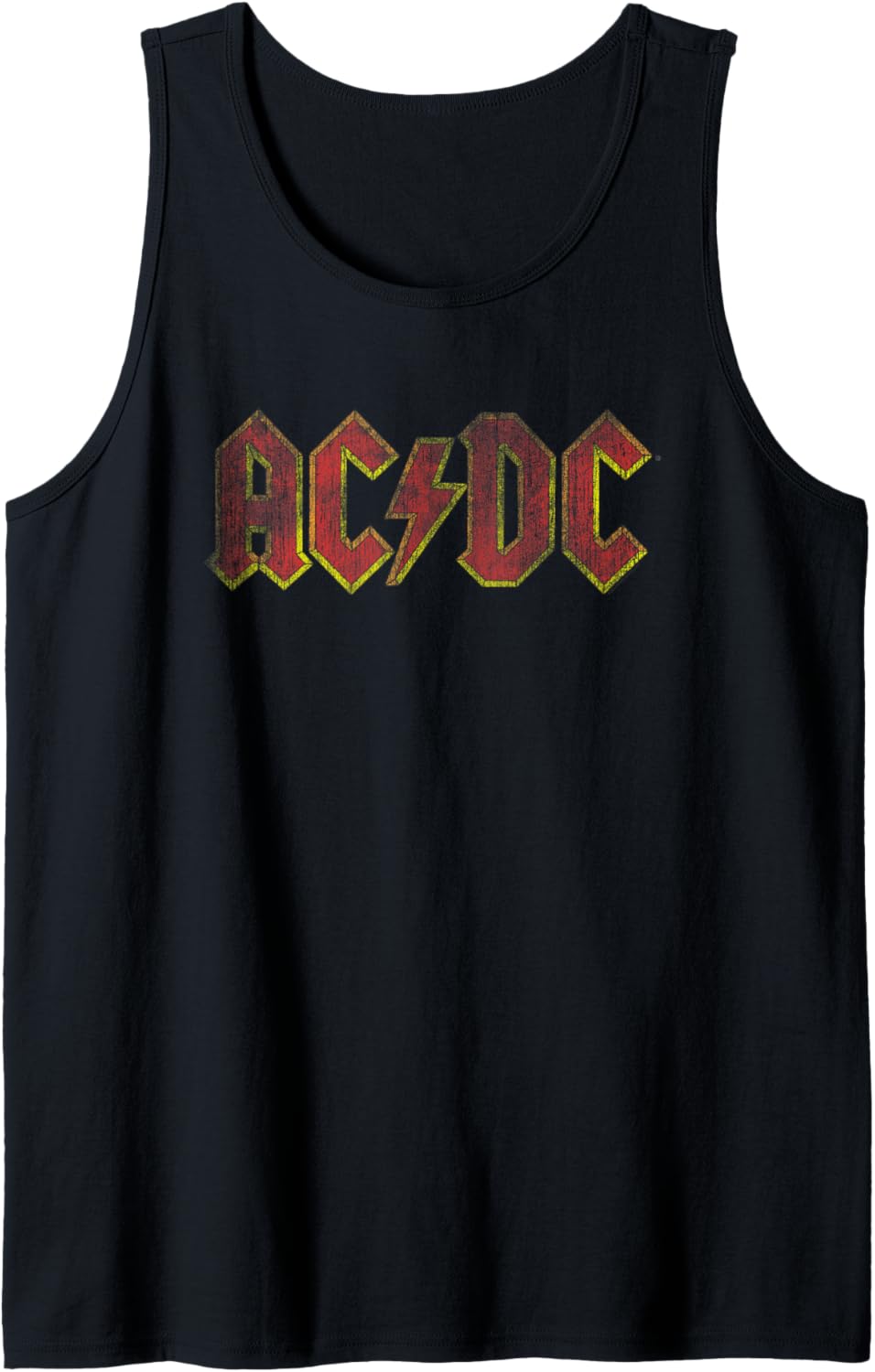 ACDC Distressed Red Logo Rock Music Band Tank Top