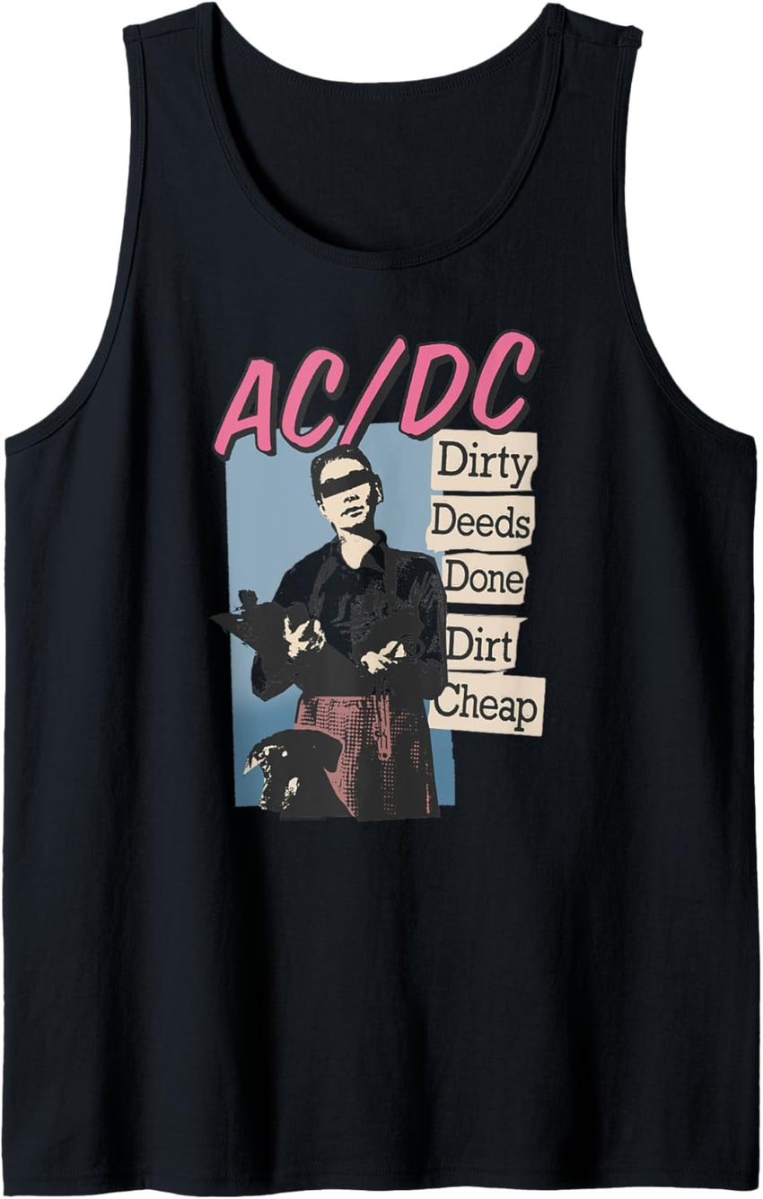 ACDC Dirty Deeds Done Dirt Cheap Rock Music Band Tank Top