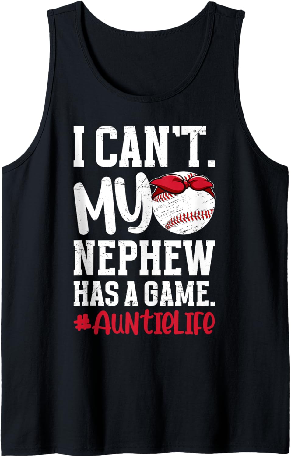 Baseball Auntie Life Baseball Aunt Of A Baseball Player Aunt Tank Top