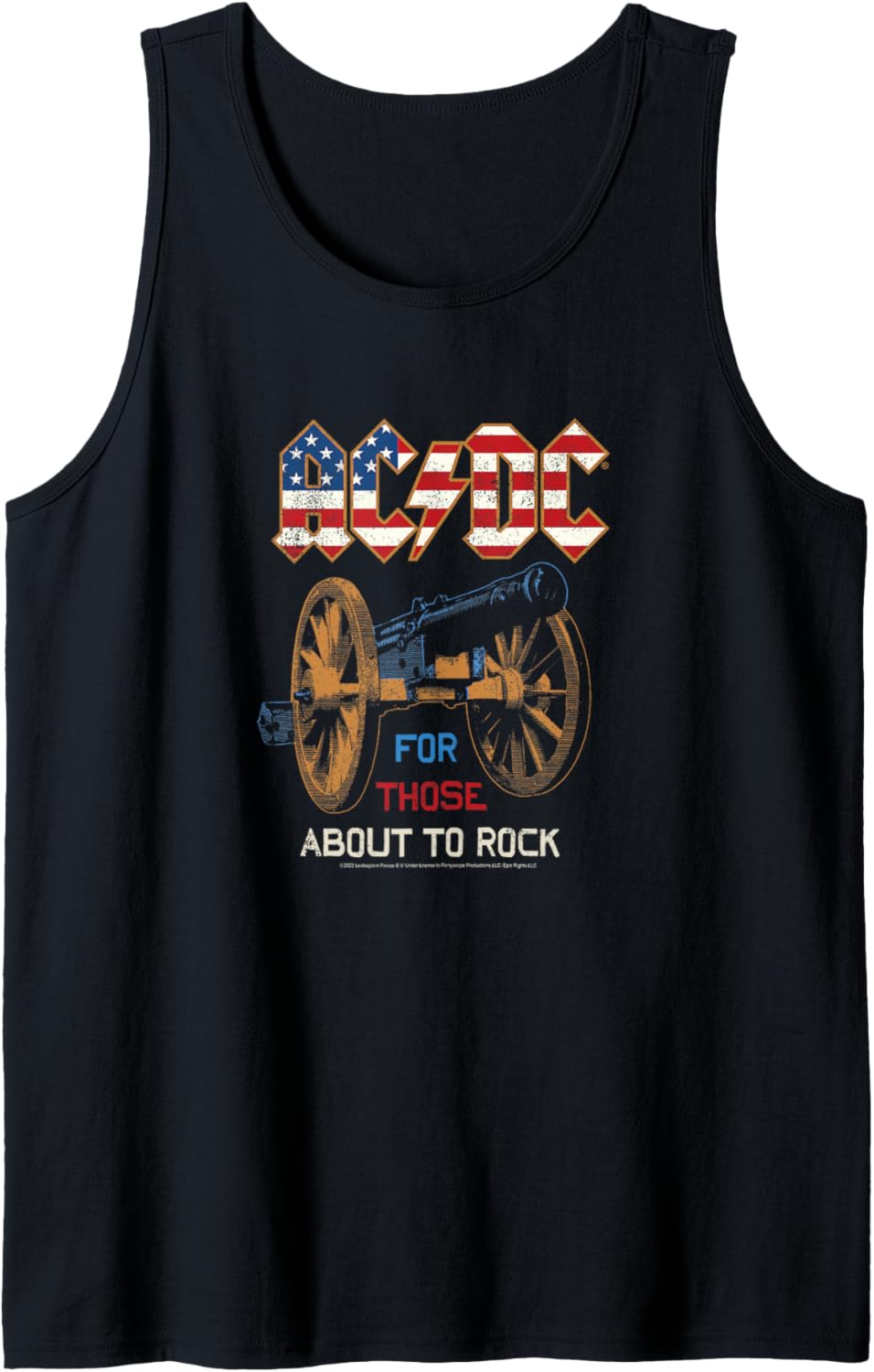 ACDC - For Those About To Rock Americana Cannon Tank Top