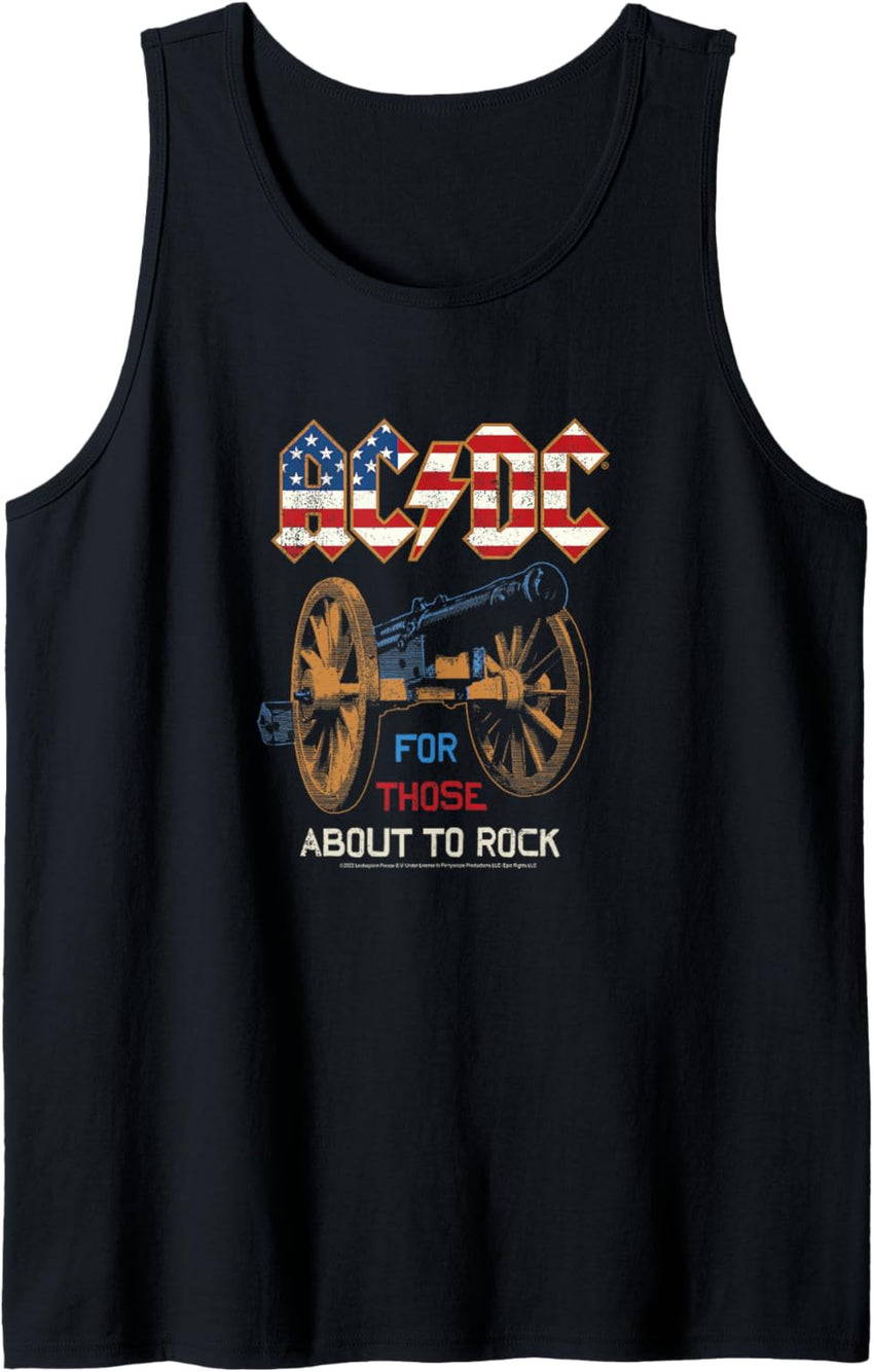ACDC - For Those About To Rock Americana Cannon Tank Top