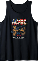 ACDC - For Those About To Rock Americana Cannon Tank Top