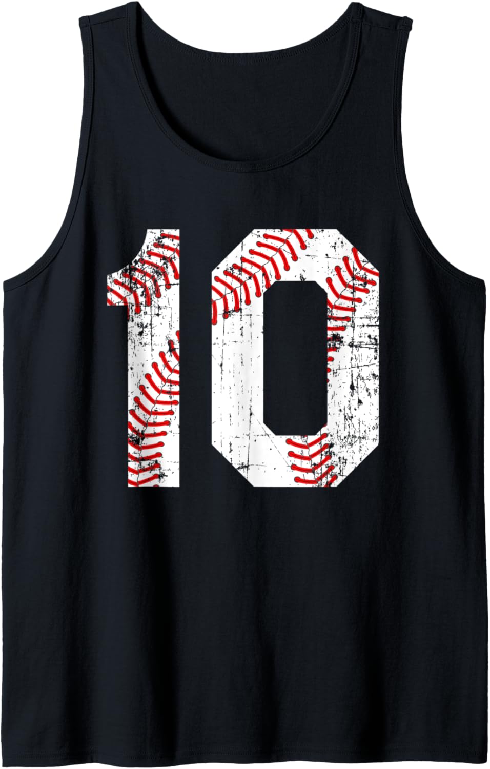 Vintage Baseball 10 Jersey Number Tank Top