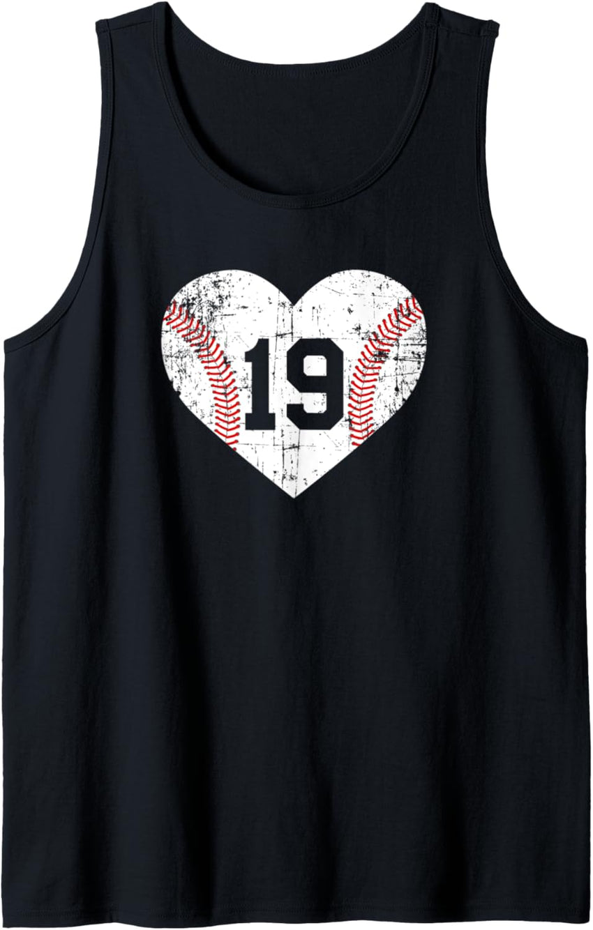 Vintage Baseball 19 Jersey Number Tank Top