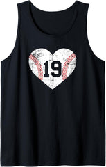 Vintage Baseball 19 Jersey Number Tank Top