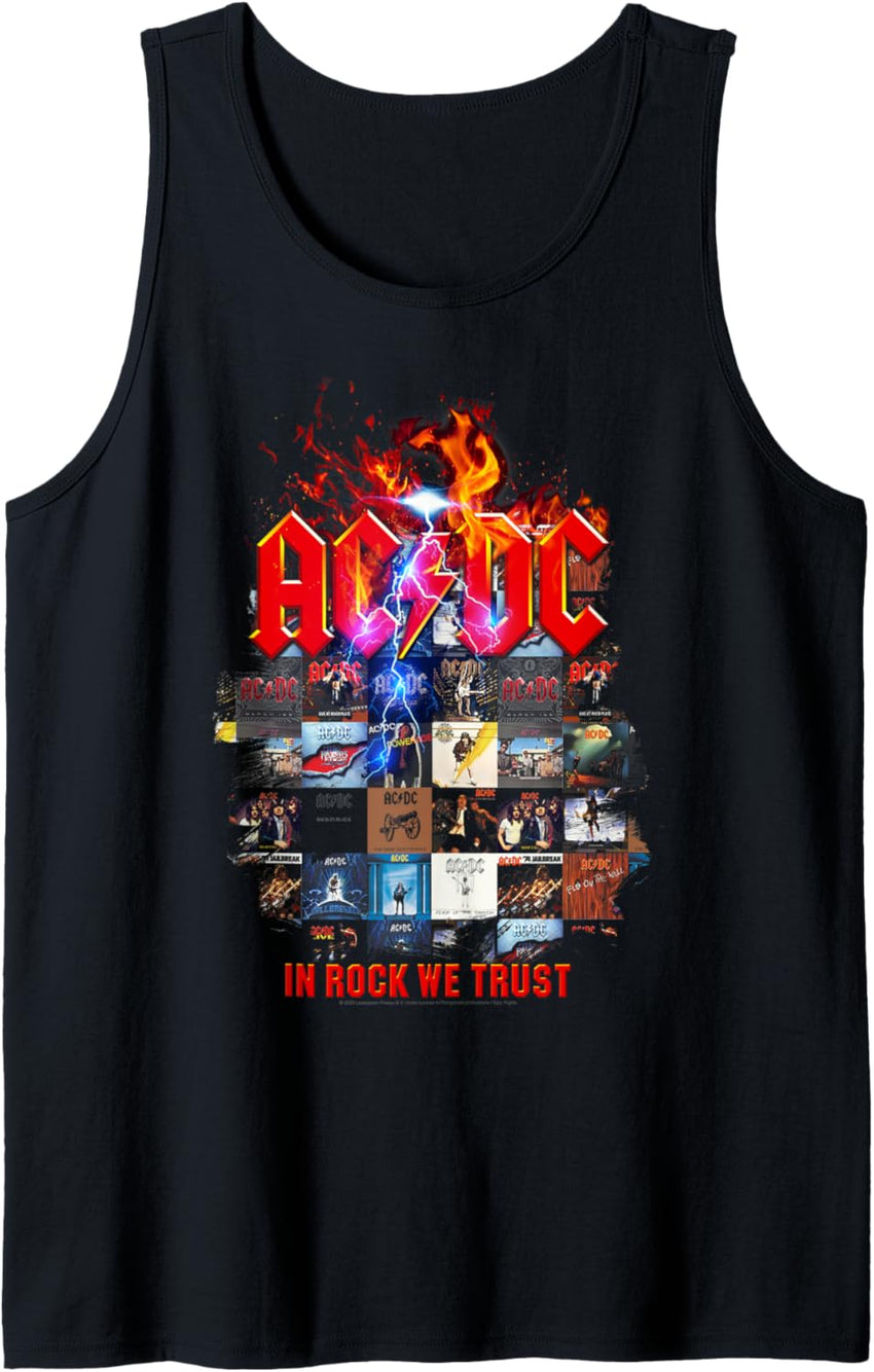 AC\/DC Rock Music Band In Rock We Trust Album Covers Tank Top