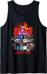 AC\/DC Rock Music Band In Rock We Trust Album Covers Tank Top