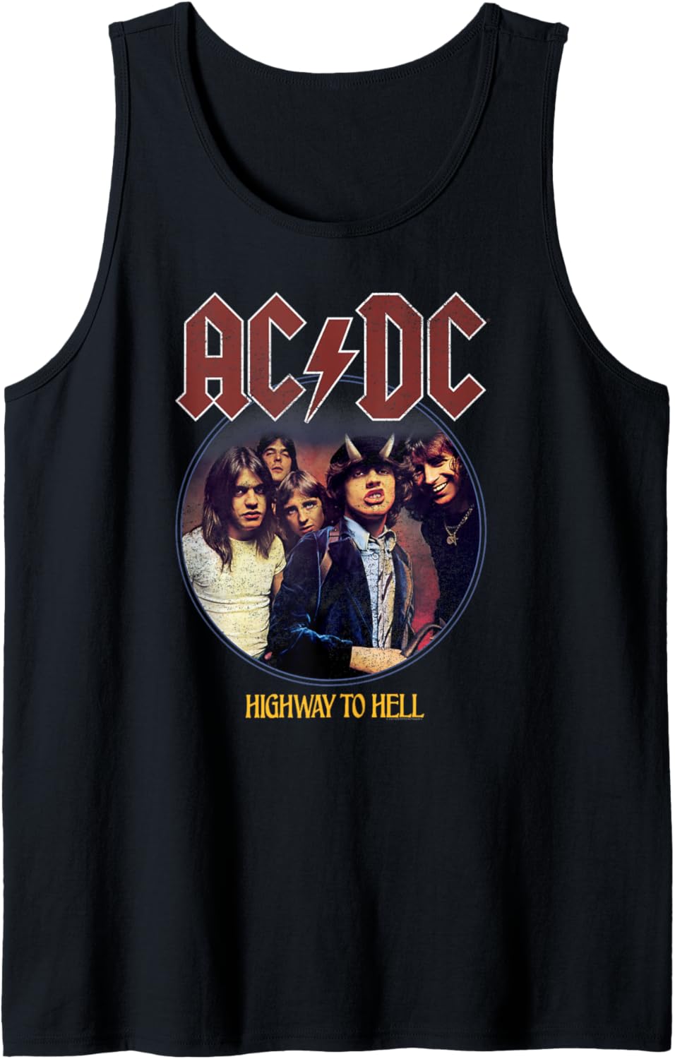 ACDC Highway To Hell Circle Rock Music Band Tank Top