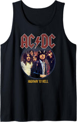 ACDC Highway To Hell Circle Rock Music Band Tank Top