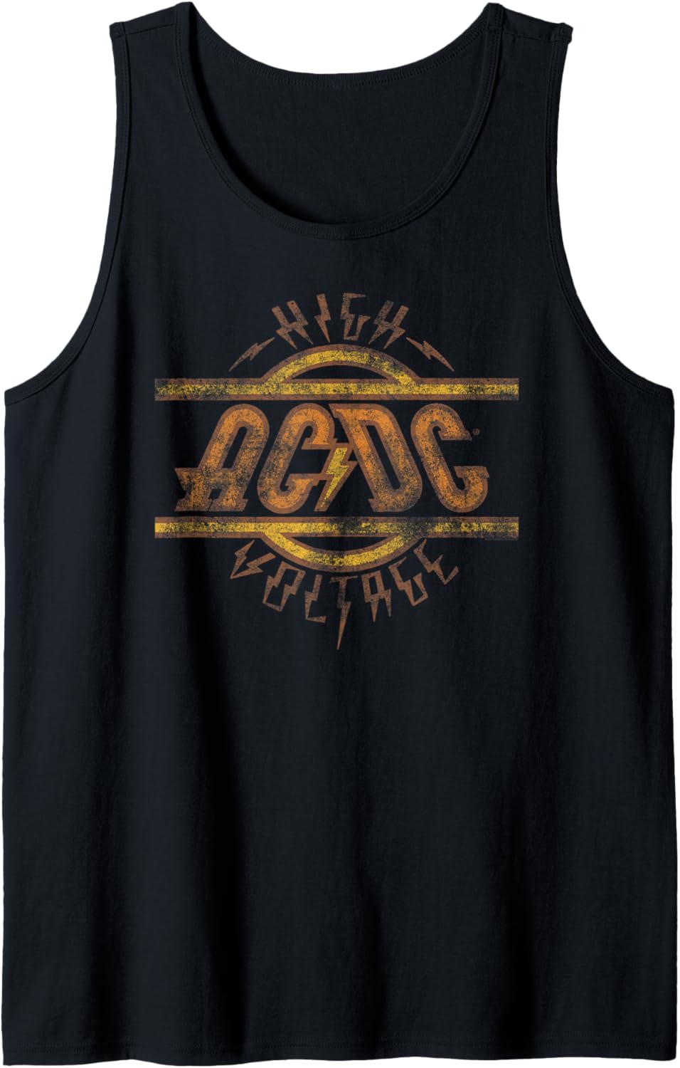 ACDC High Voltage Logo Distressed Rock Music Band Tank Top