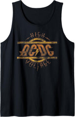 ACDC High Voltage Logo Distressed Rock Music Band Tank Top