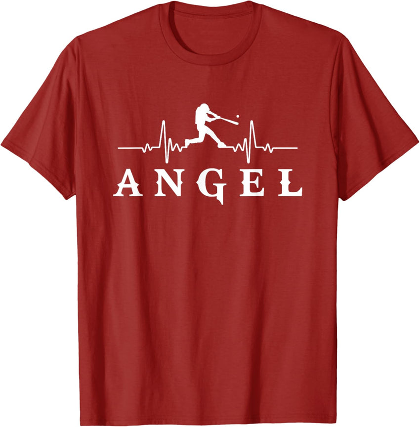 Angel Baseball Heartbeat For Baseball Players And Fans