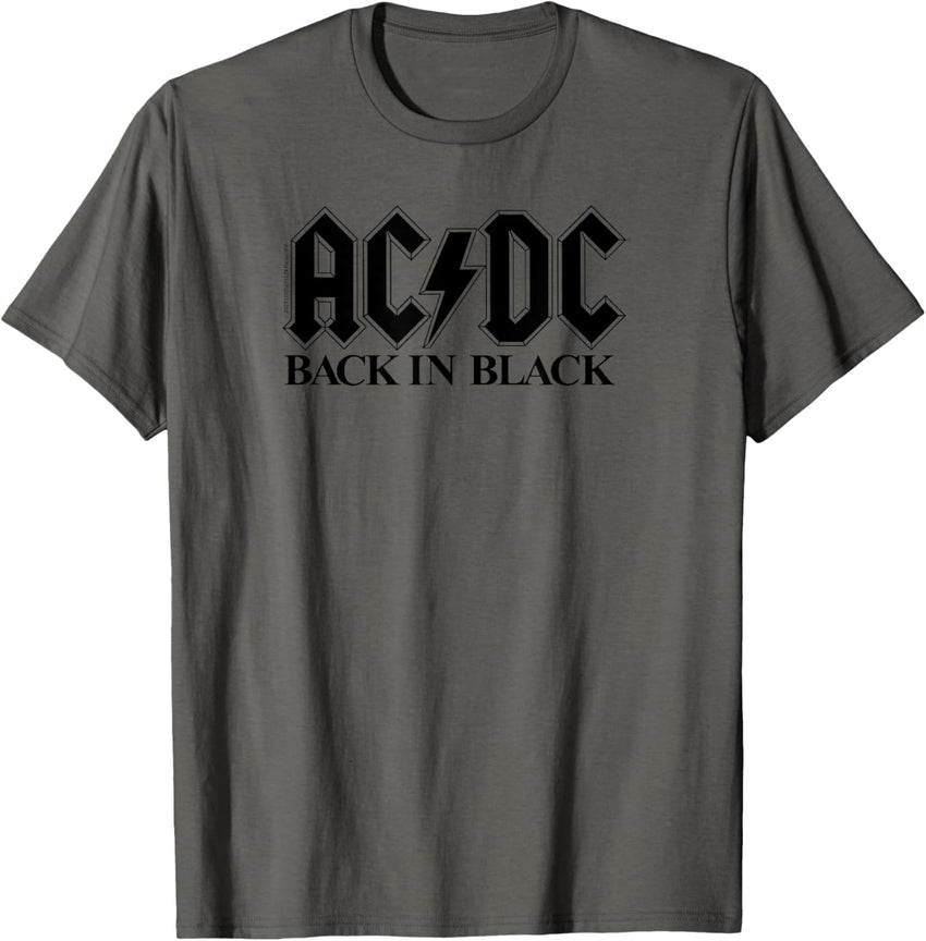 AC\/DC Rock Music Band Back In Black Logo