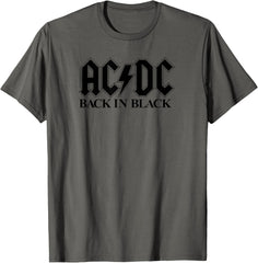 AC\/DC Rock Music Band Back In Black Logo