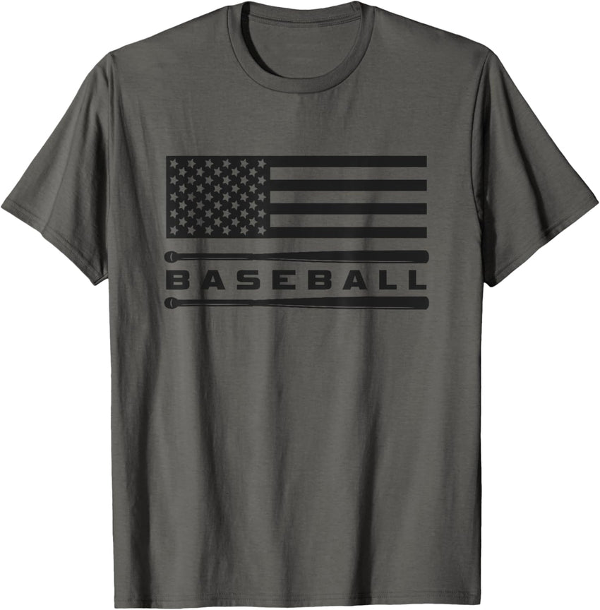 American Flag and Baseball Bat Baseball Apparel - Baseball