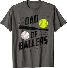 Dad Of Ballers Funny Baseball Softball Game Fathers Day Gift